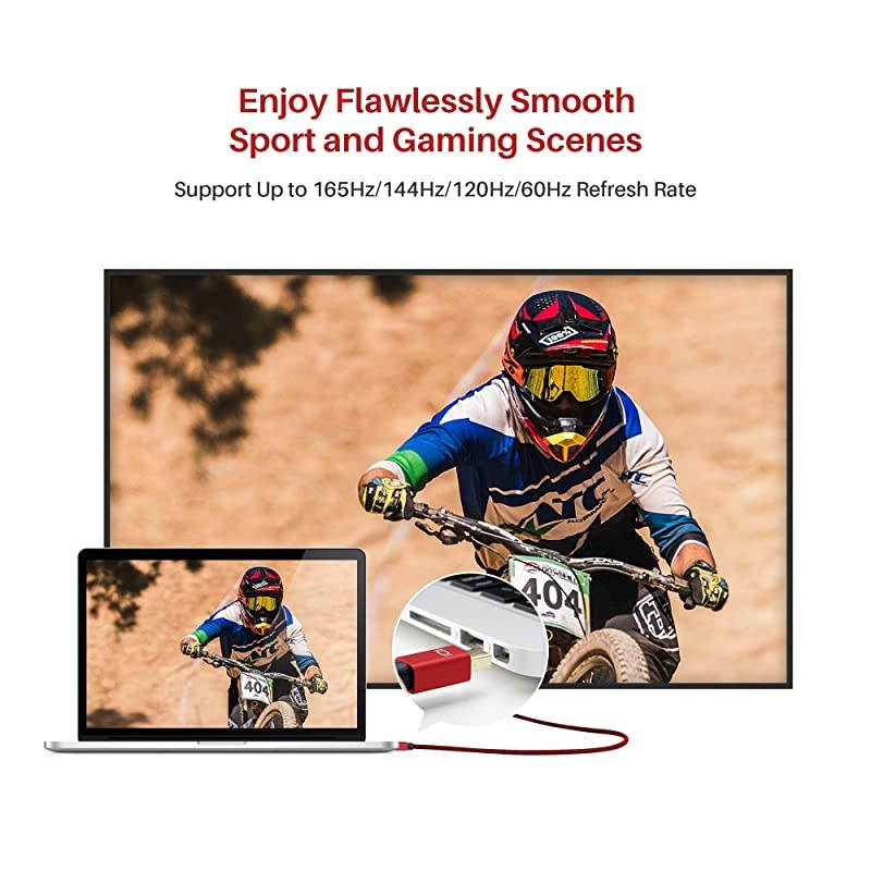 Mini DisplayPort to DisplayPort Cable 33 Feet 1m  4K60Hz2K144Hz Mini DP to DP Cable Thunderbolt to DisplayPort Cable Compatible with MacBook AirPro Surface ProDock and More Red