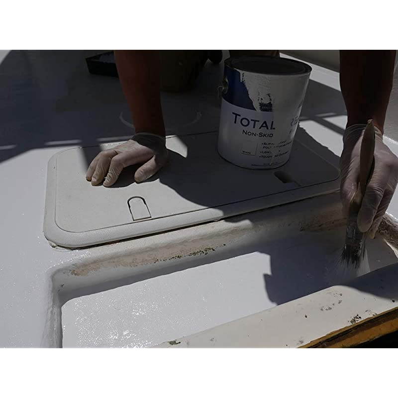 TotalTread NonSkid Deck Paint MarineGrade AntiSlip Traction Coating for Boats Wood Fiberglass Aluminum and Metals Beige Gallon