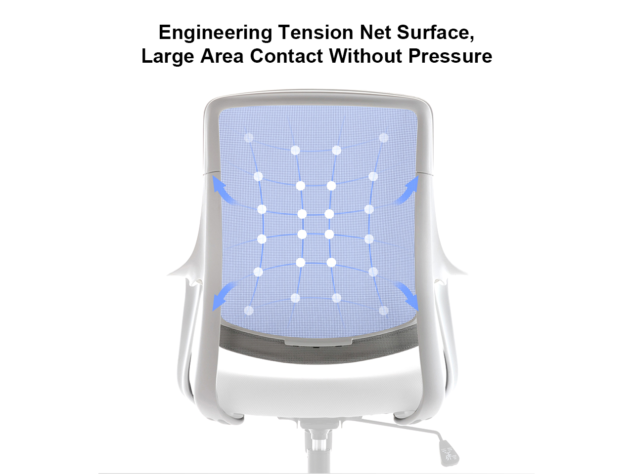 Ergonomic Office Chair with Lumbar Support, Height-adjustable Mesh Chair, Swivel Desk Chair with Armrests for Home Office