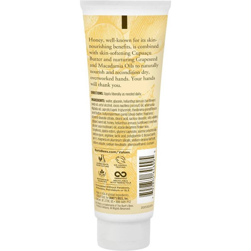 Burt's Bees Honey and Grapeseed Oil Hand Cream - 2.6oz