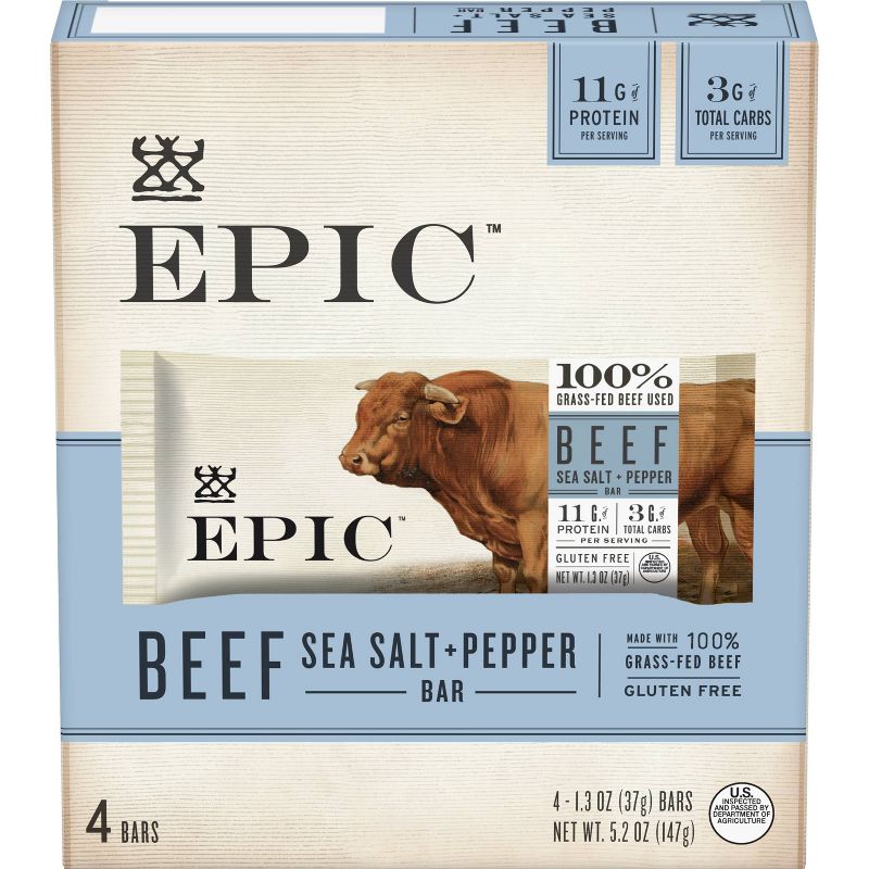 EPIC Meat Bars Beef Sea Salt & Pepper - 5.2oz