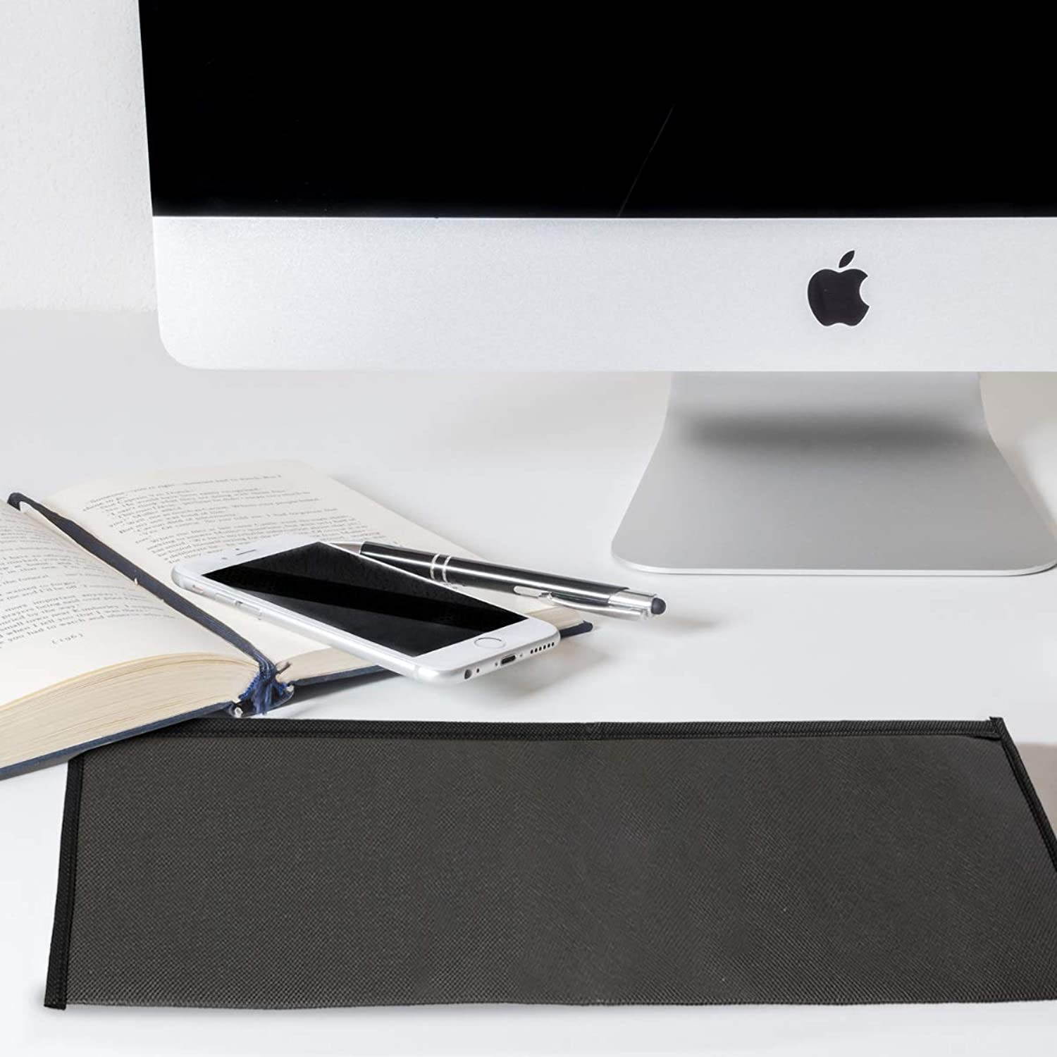 kwmobile Keyboard Cover Compatible with Microsoft All-in-One Media Keyboard - Protective Skin Computer Keyboard Dust Cover Case - Dark Grey