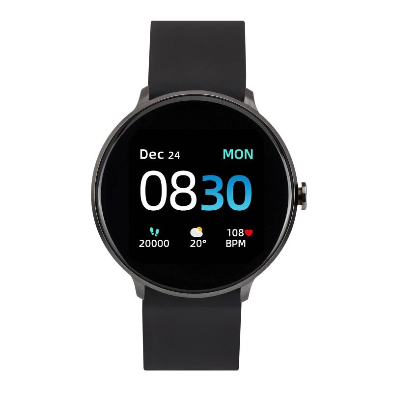 iTouch Sport Fitness Smartwatch 43mm - Black with Black Band