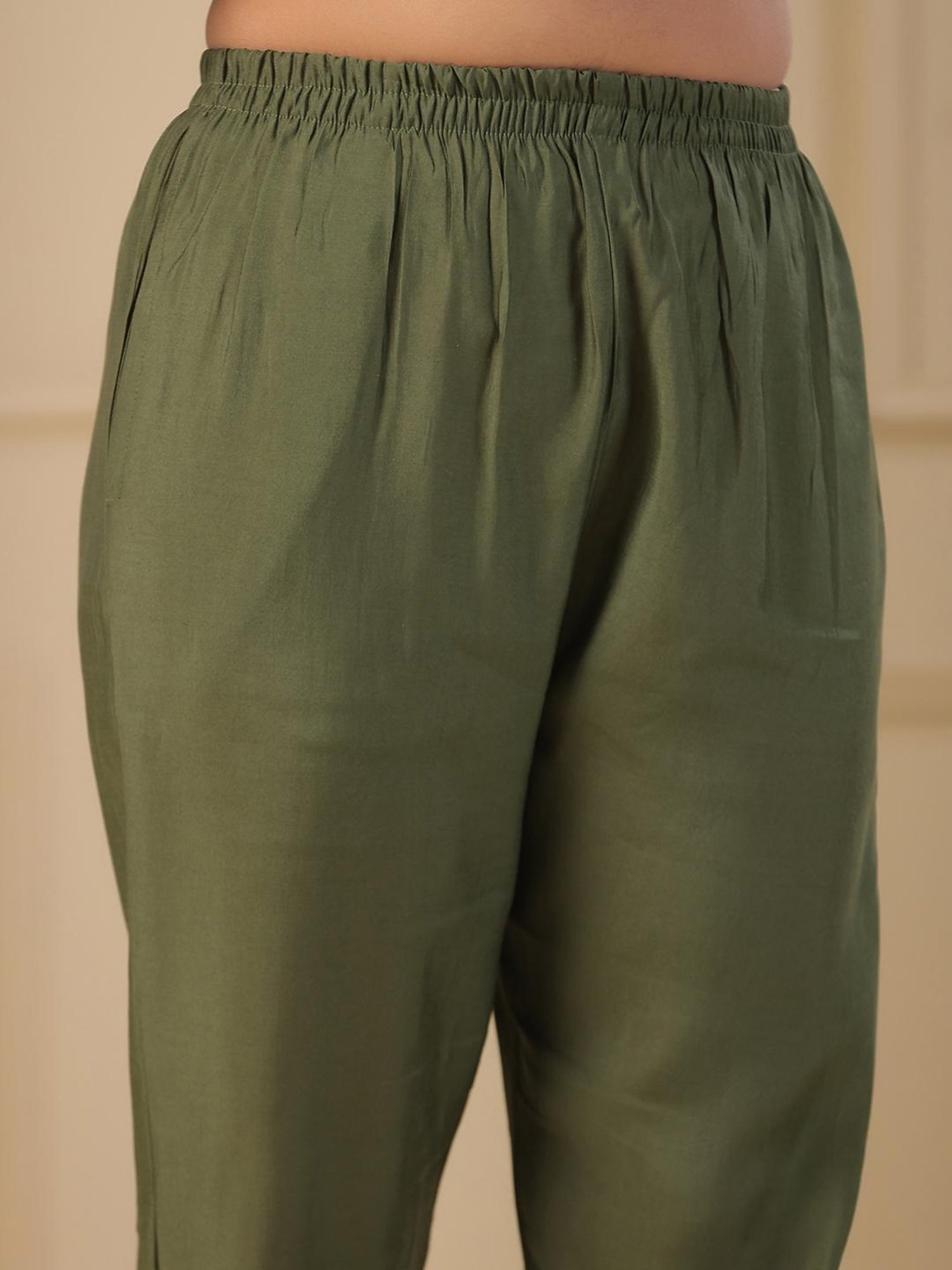 Fashor Green Embroidered Kurta Pant Set With Dupatta