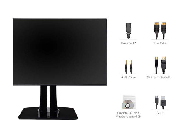 ViewSonic VP2768a 27" 2560 x 1440 (2K) 60 Hz HDMI, DisplayPort, RJ45, USB Height Adjustable IPS Monitor