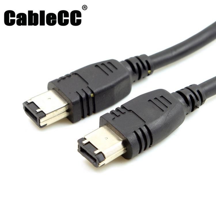 Cablecc 6 PIN / 6PIN FireWire 400 - FireWire 400 6-6 ilink Cable IEEE 1394 1.8m Black