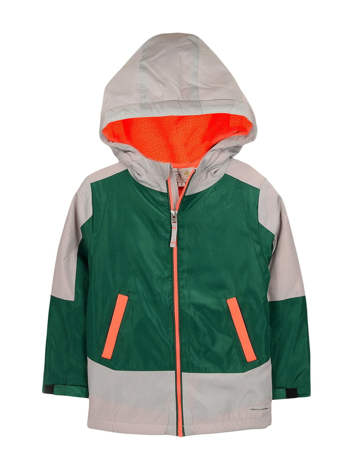 Allen Solly Junior Navy & Green Color Block Full Sleeves Jacket