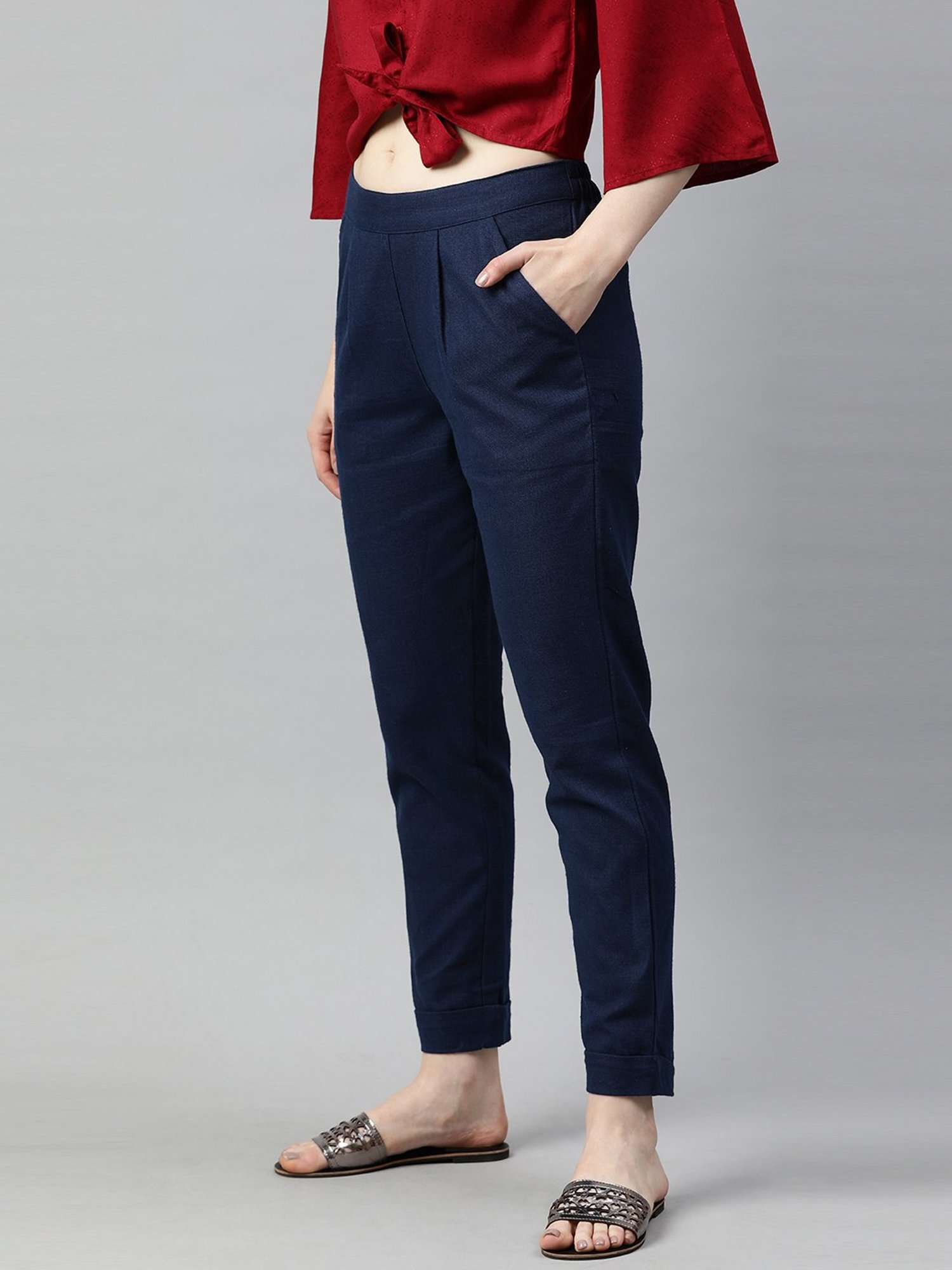 KENDALL + KYLIE Black Mid Rise Bootcut Pants