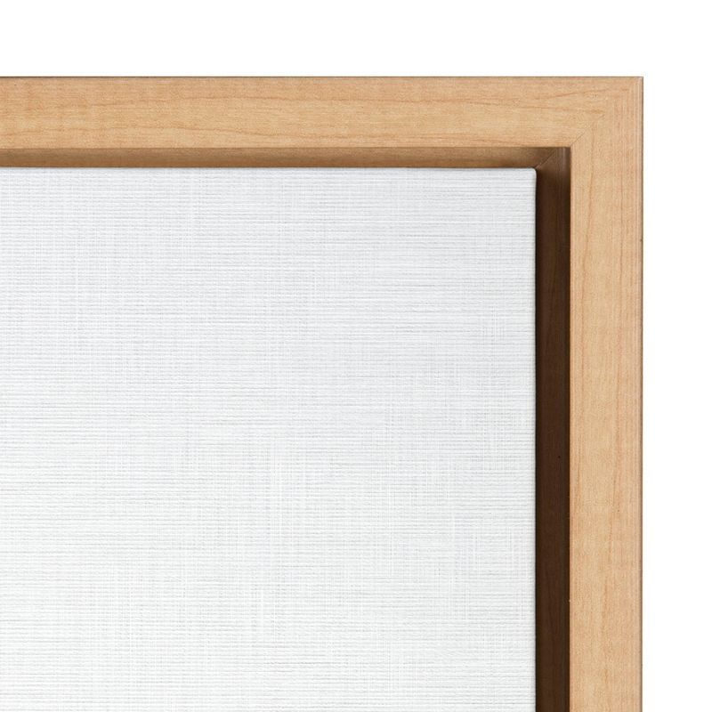 18" x 24" Sylvie Color Golf Ball Portrait Framed Canvas Natural - DesignOvation