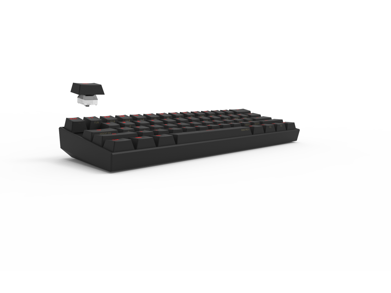 Anne Pro 2 Mechanical Keyboard 60% RGB Wired/ Wireless Bluetooth 4.0 PBT Type-c Kailh Red Switch -Black