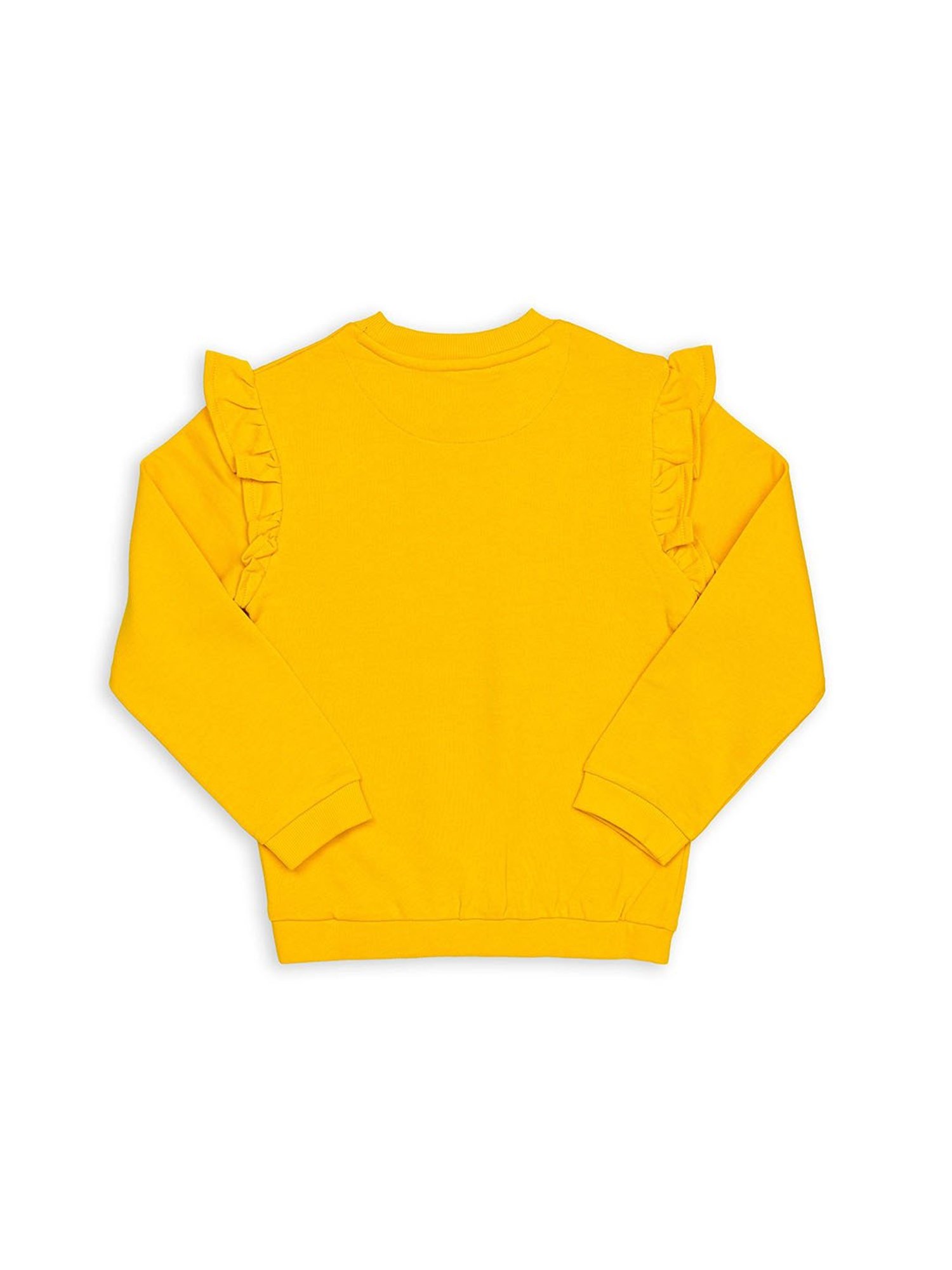 H by Hamleys Girls Yellow Printed Full Sleeves Sweatshirt