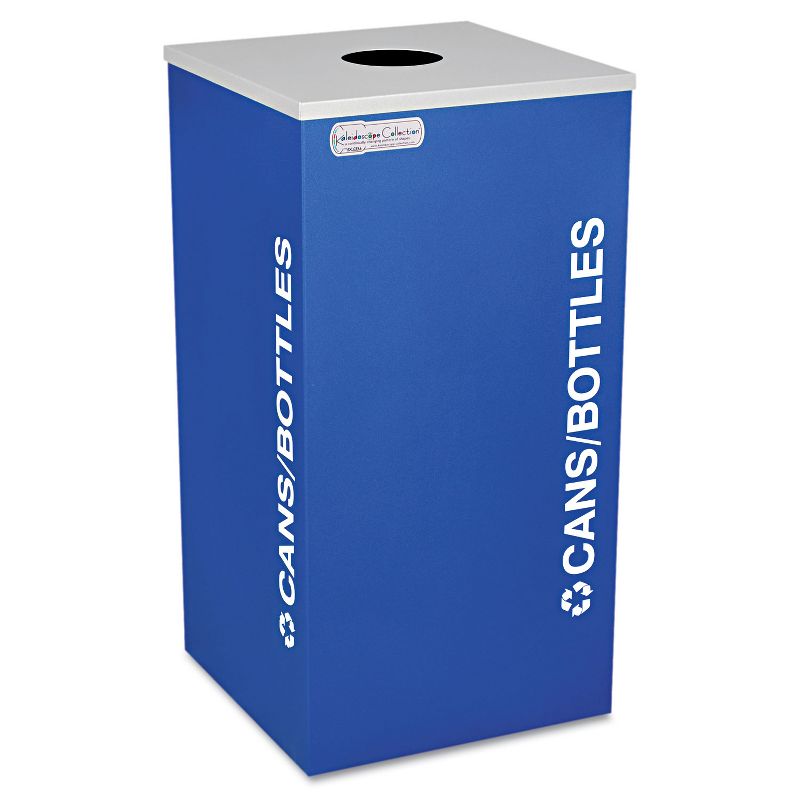 Ex-Cell Kaleidoscope Collection Recycling Receptacle 24gal Royal Blue RCKDSQCRYX