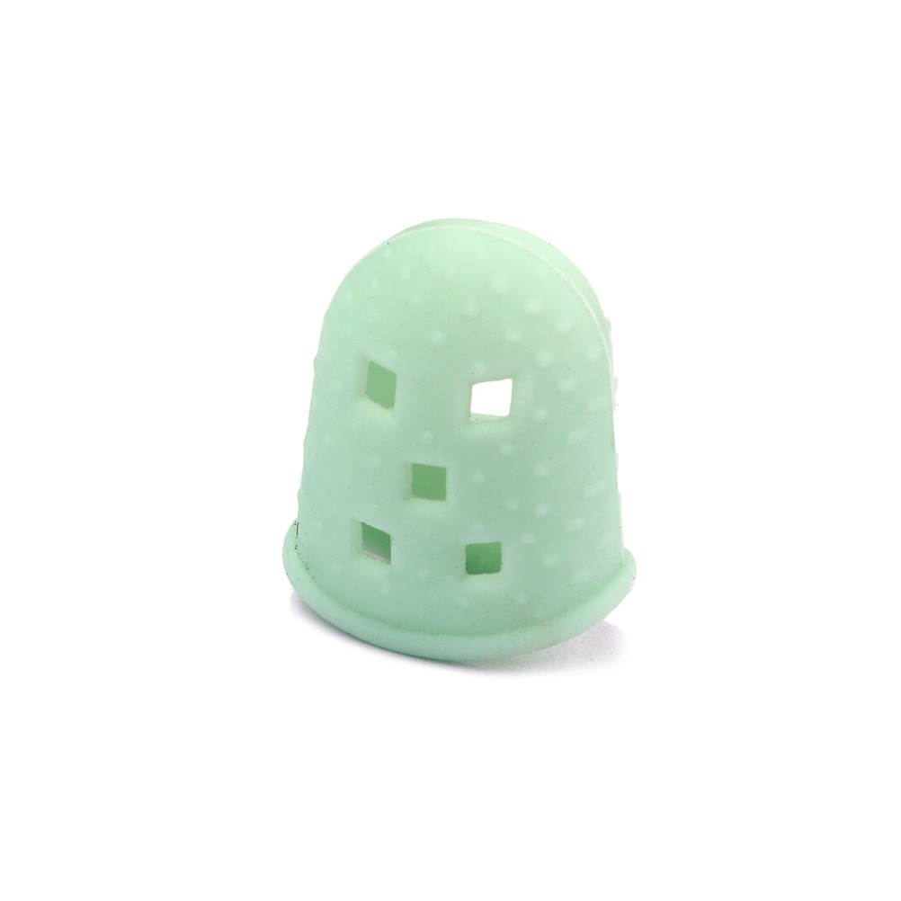 4 Pcs Guitar Fingertip Protectors Silicone Finger Guards Finger Picks Protector Finger Caps for Ukulele Electric Guitar Mandolin - Cyan (M)