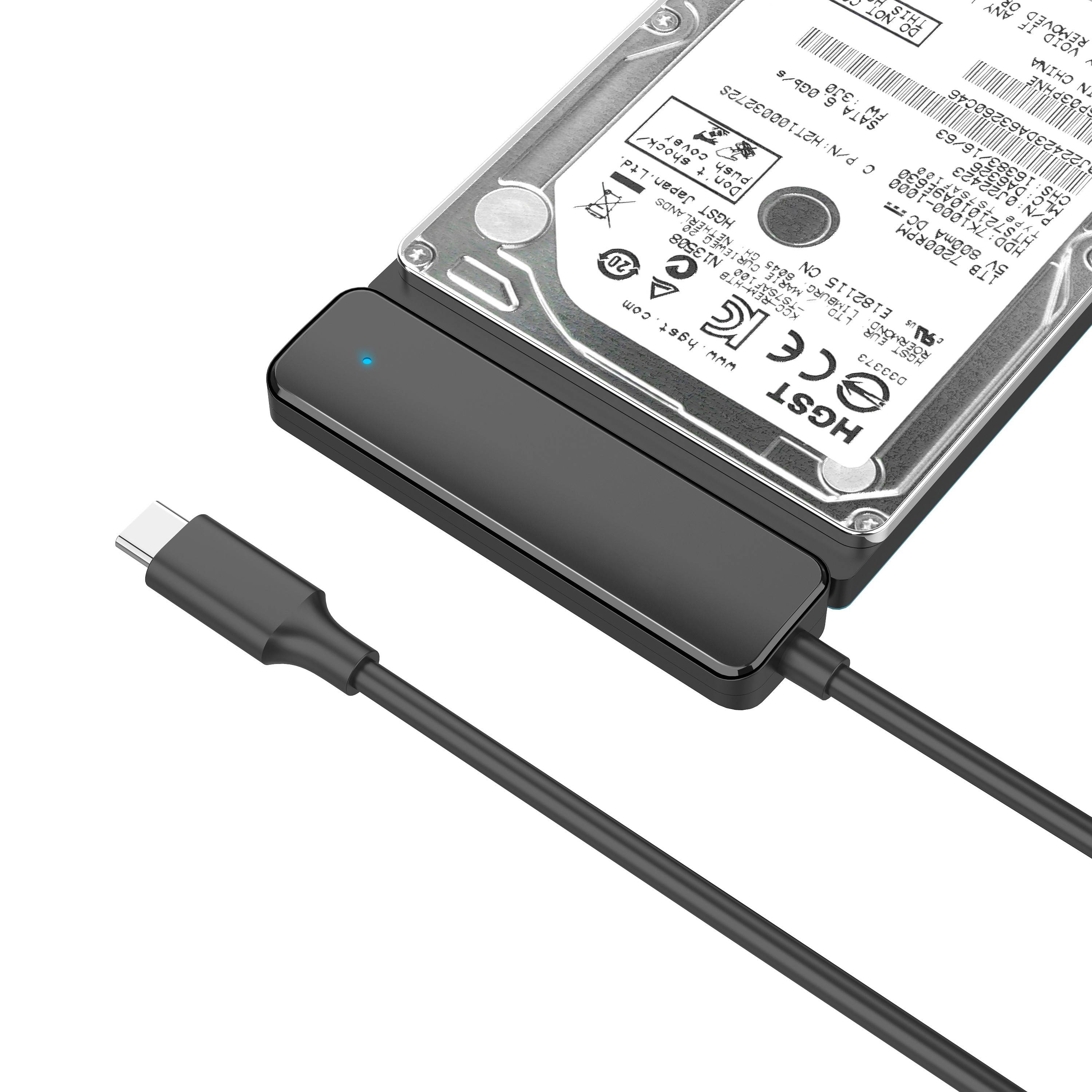 Hannord Upgraded SATA to USB C Cable, USB 3.1 Type C SATAIII Hard Drive Adapter Cable for 2.5 Inch SSD & HDD Support UASP, 24 Inch Long