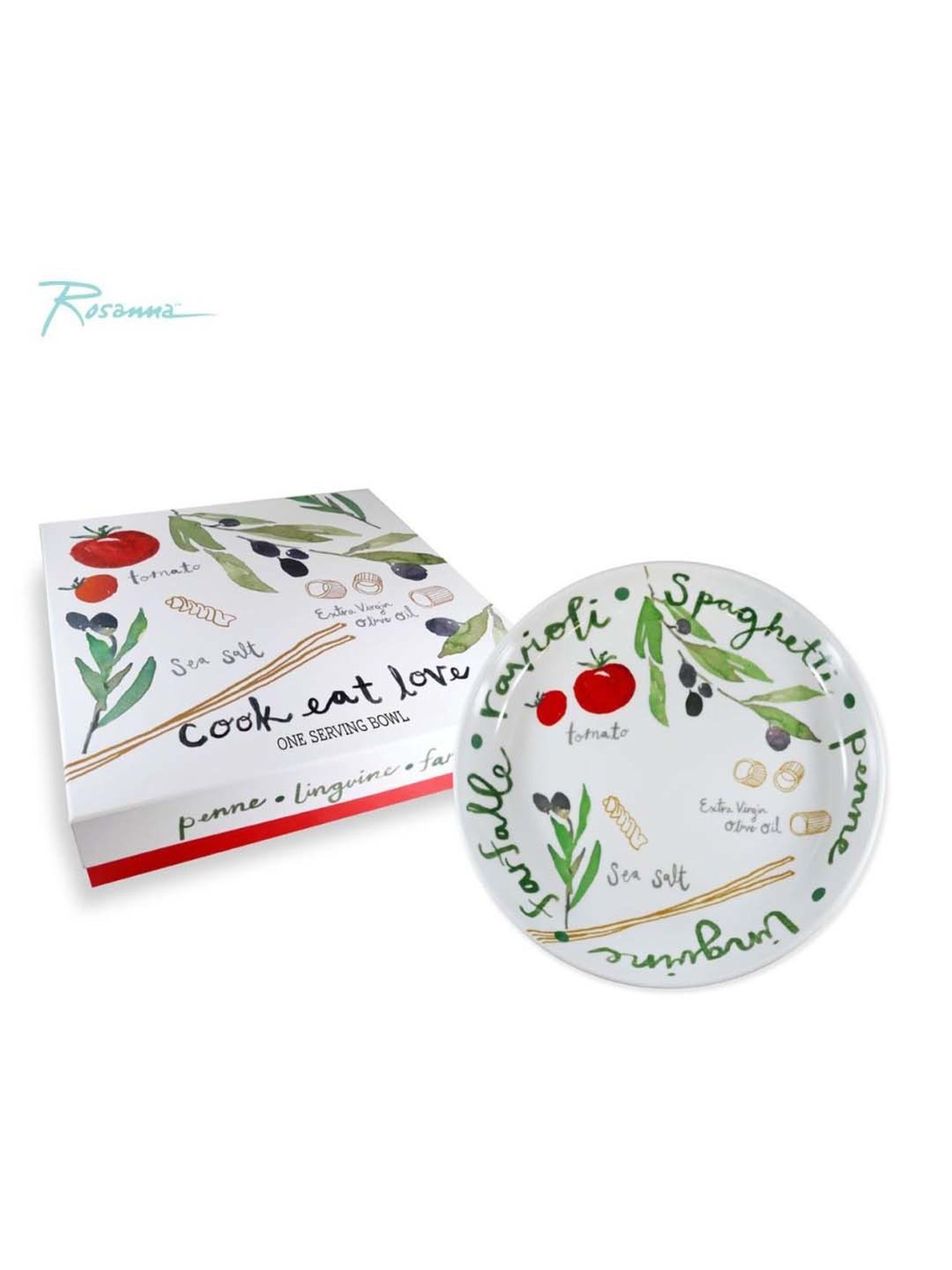 Rosanna Multi Cook Eat Love Medium Printed Serving Bowl