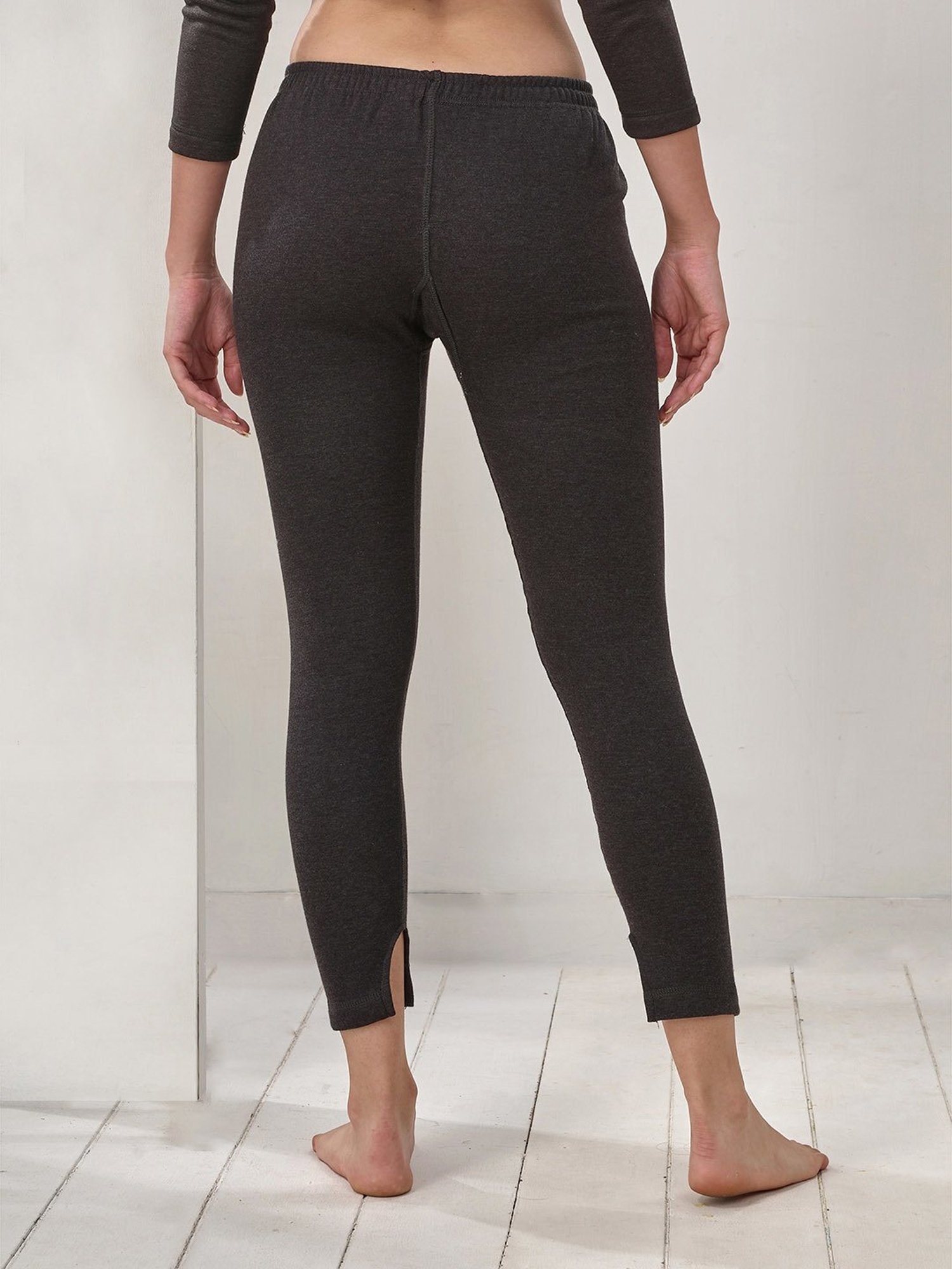 LUX Inferno Black Plain Thermal Leggings - Pack Of 2