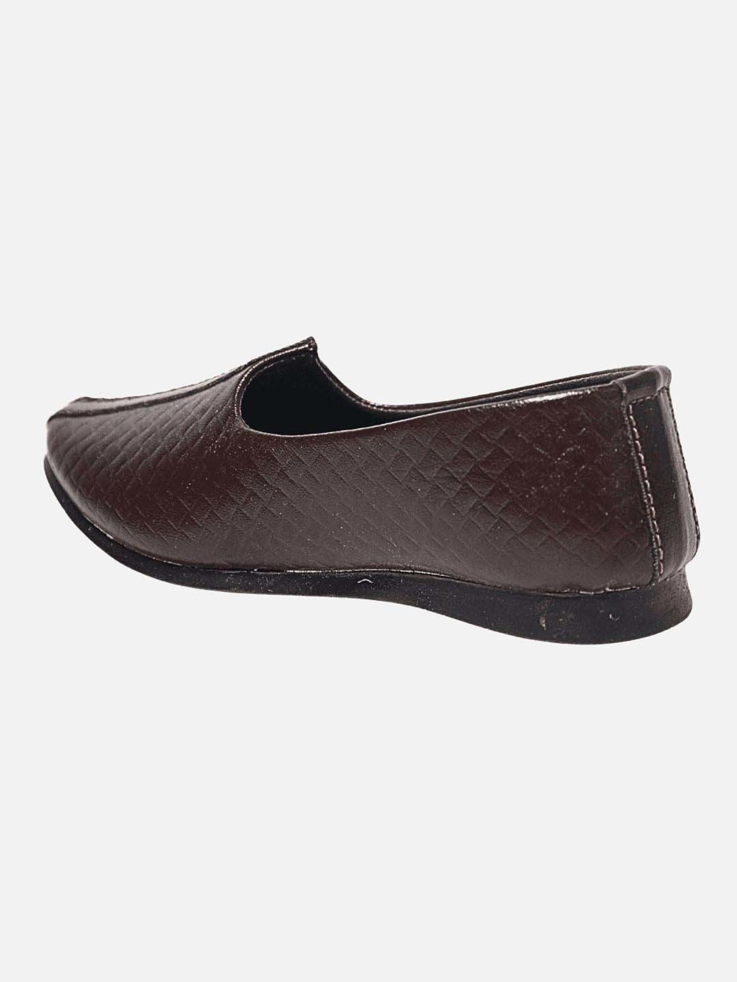 Tiny Bugs Boys Brown Party Wear Slip Ons