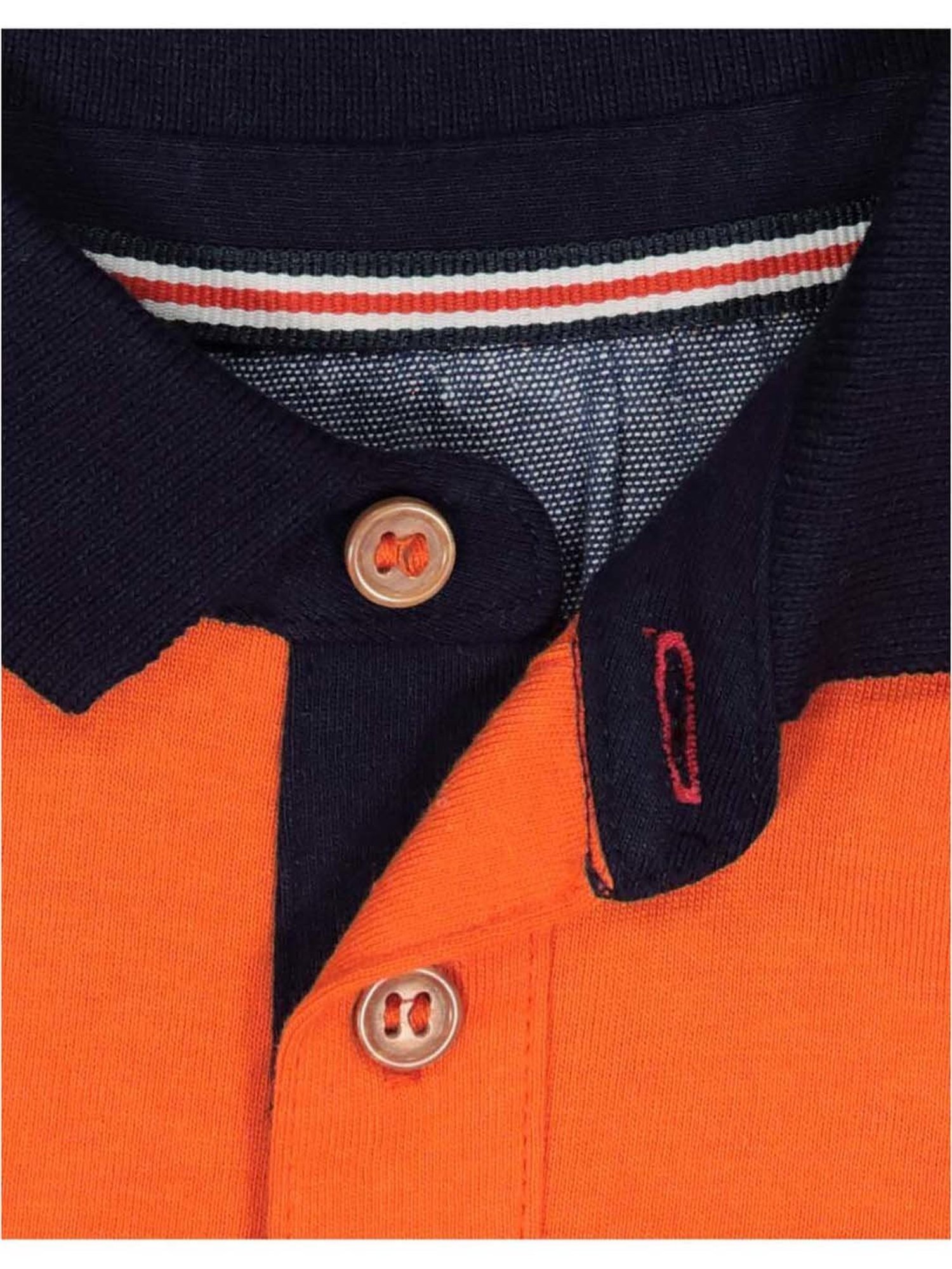 Mothercare Kids Multicolor Cotton Color Block Full Sleeves Polo T-Shirt