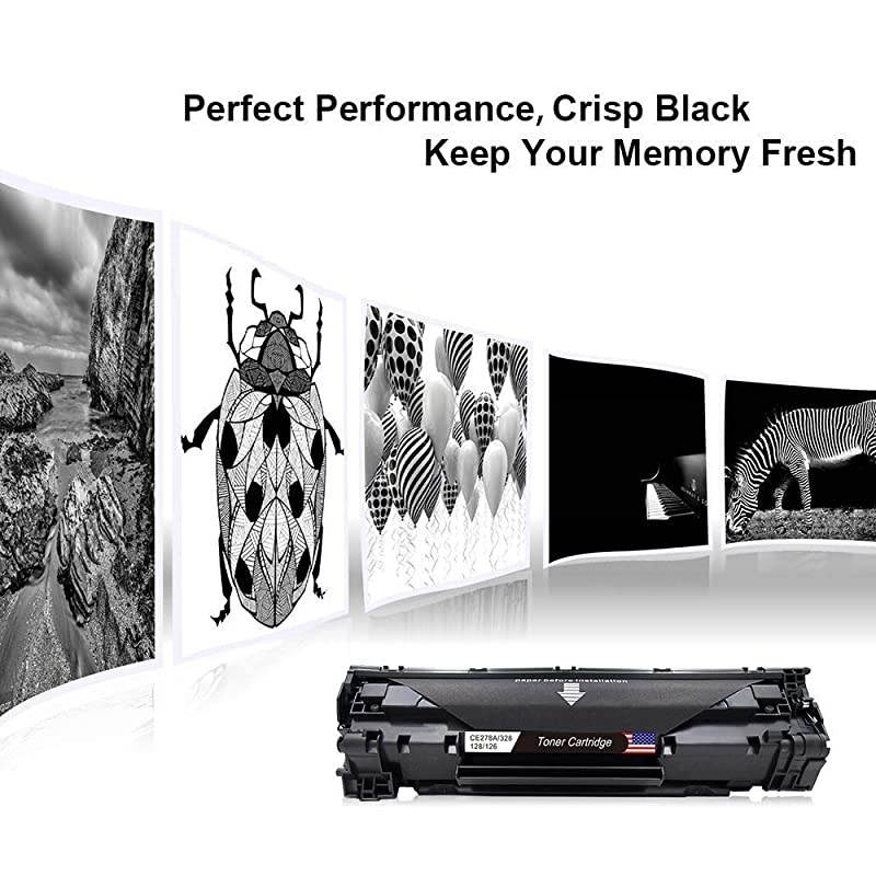 Compatible with HP 78A CE278A Black Laser Cartridges for Use in HP LaserJet Pro M1536dnf Pro P1606dn P1560 P1566 P1600 P1606 4 Pack