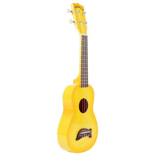 Kala Gloss Yellow Burst Makala Dolphin Soprano Ukulele with Tote Bag