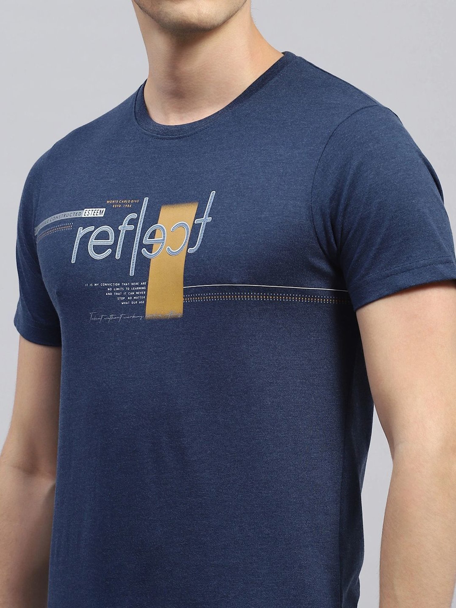 Monte Carlo Blue Regular Fit Printed Co-Ord Set