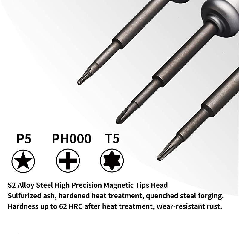 5pcs MacBook Repair Tool Kit Precision P5 Pentalobe Screwdriver T5 Torx and PH000 Phillips Screwdriver with UltraThin Steel and Nylon Spudgers for MacBook Pro amp MacBook Air with Retina Display