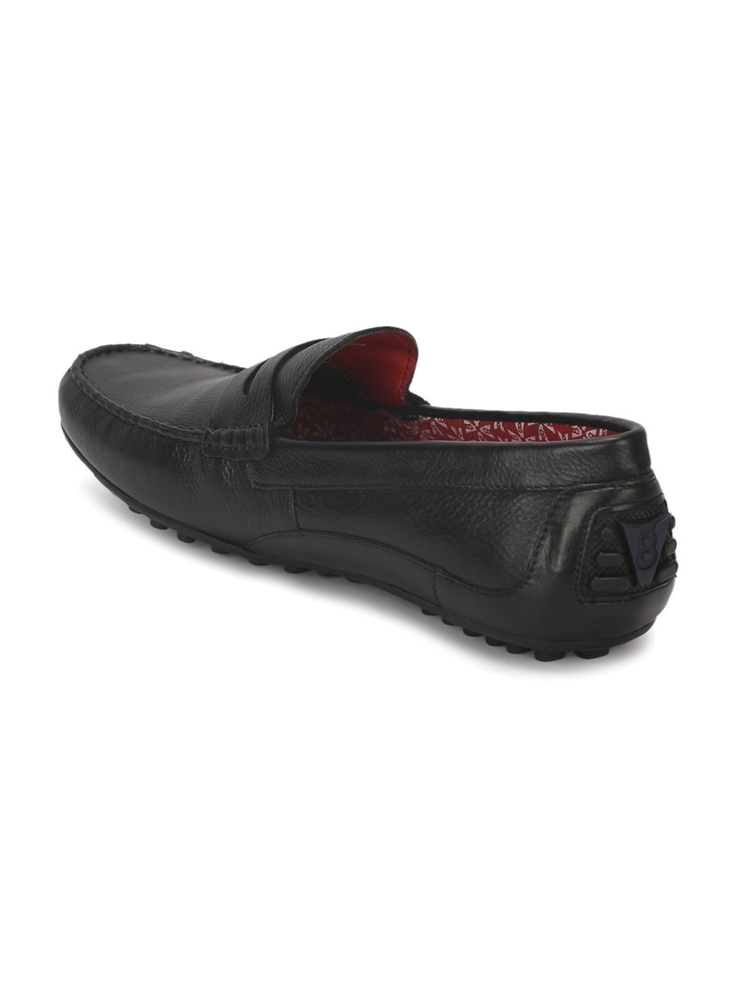 V8 by Ruosh Men's Seti Black Loafers