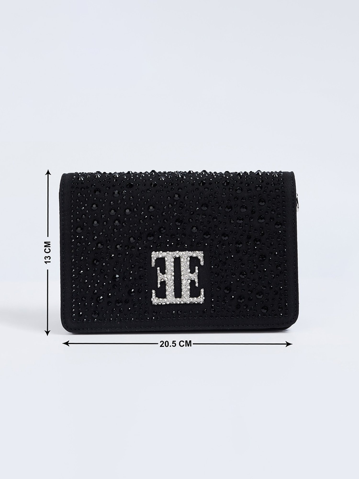 Elle Black Rivets Sling Handbag