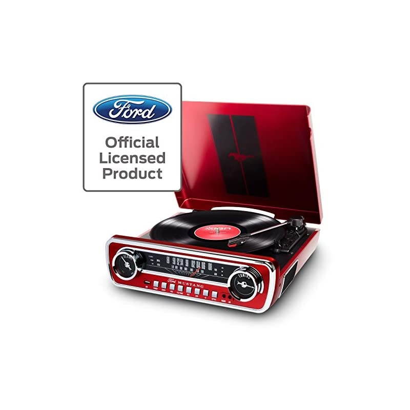 AudioFord LP4in1 Classic Car Styled Music Center Red Mustang LP