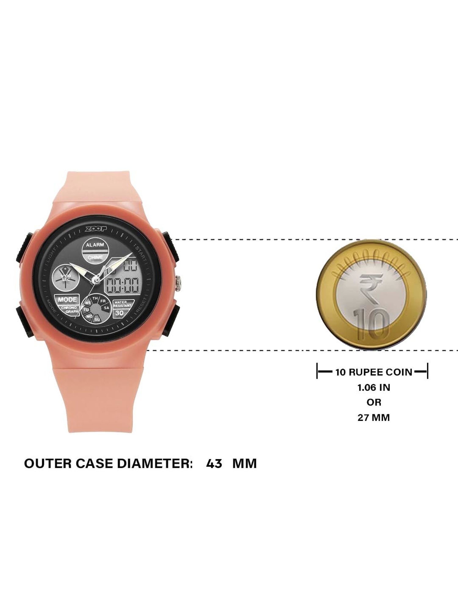 Zoop 16040PP02W Kids Analog-Digital Watch