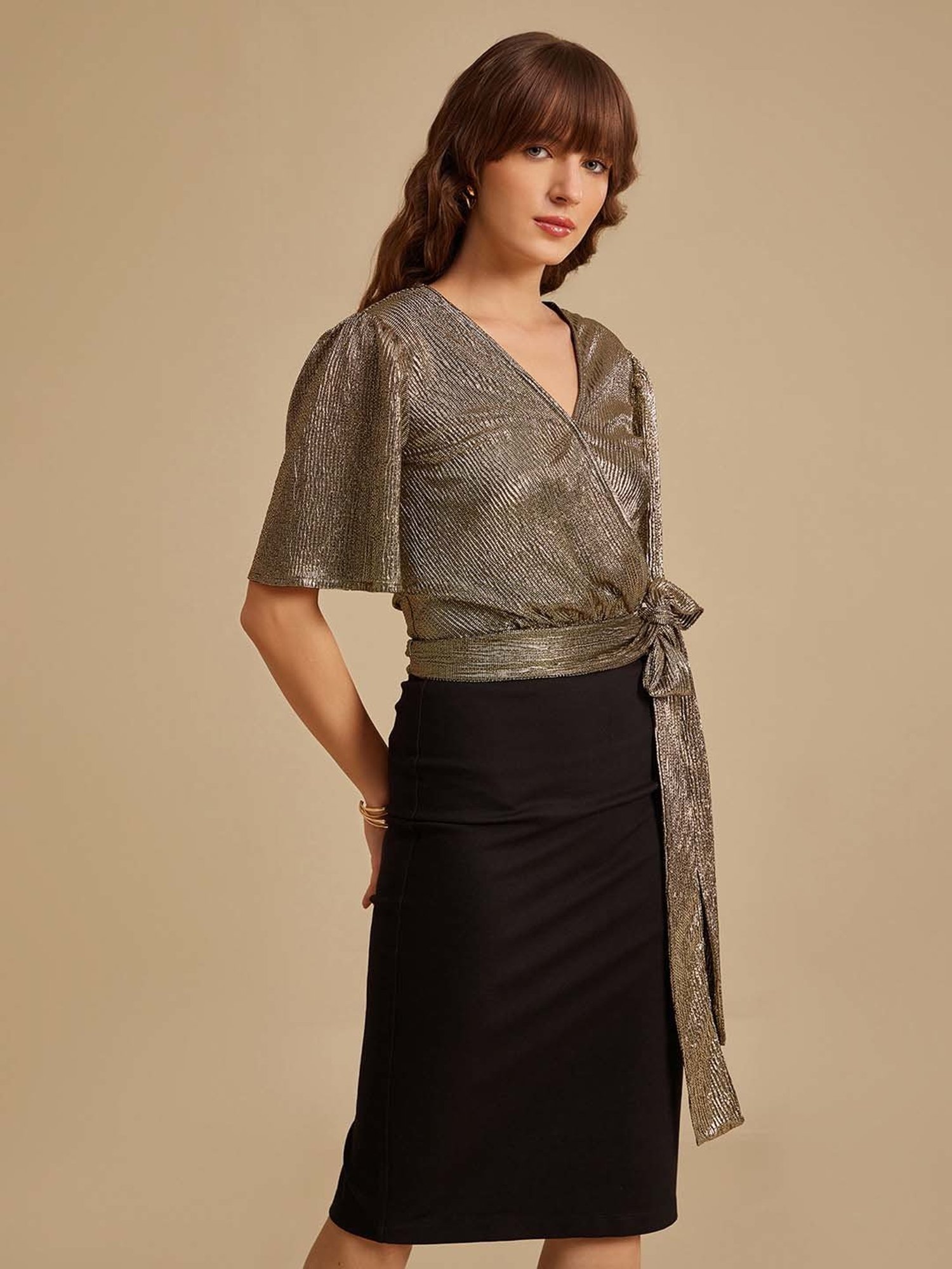 Kazo Gold Embellished Top