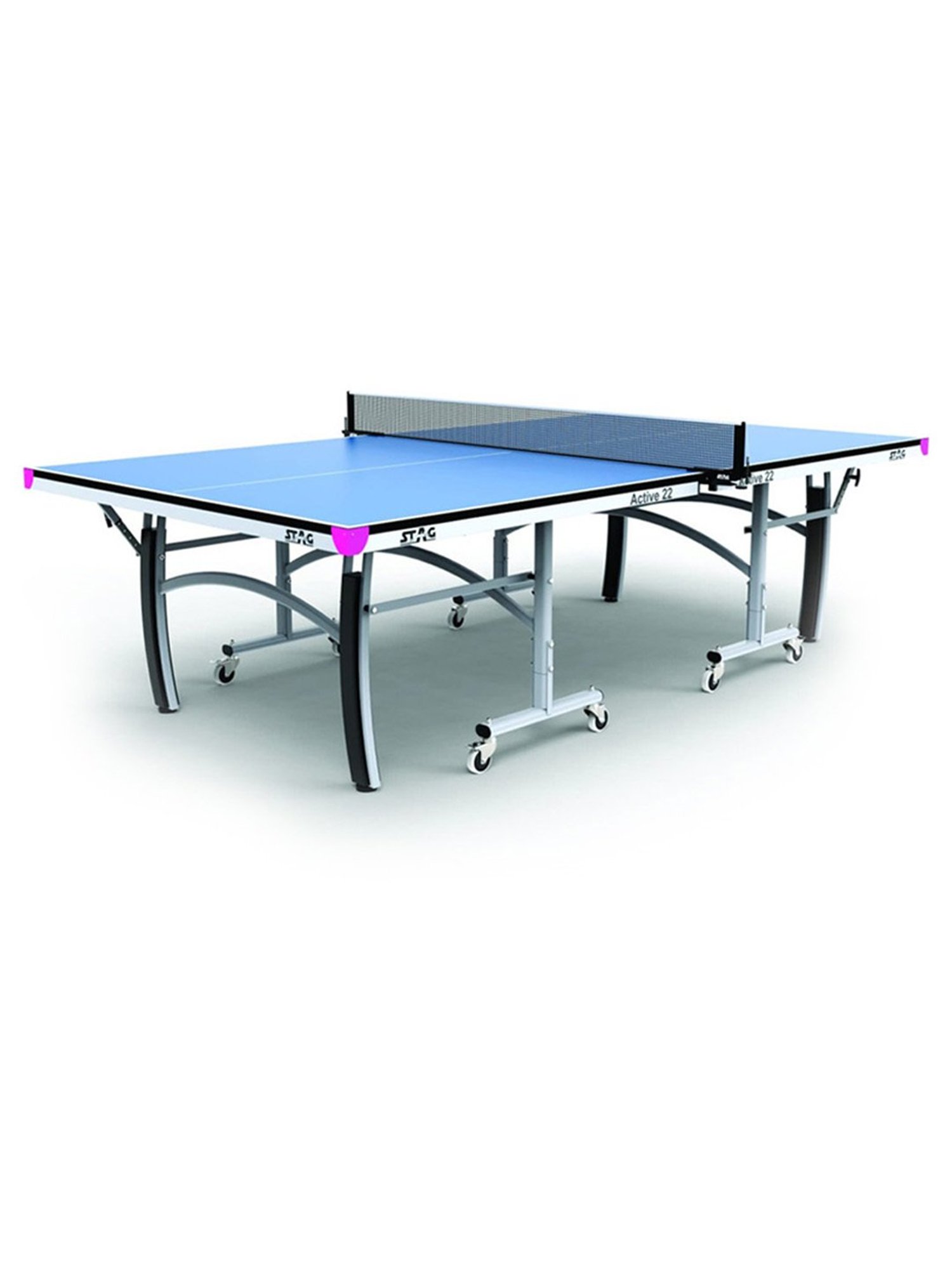 Stag Global 22mm Active Series Professional Quick Easy Setup Table Tennis Table (Blue)