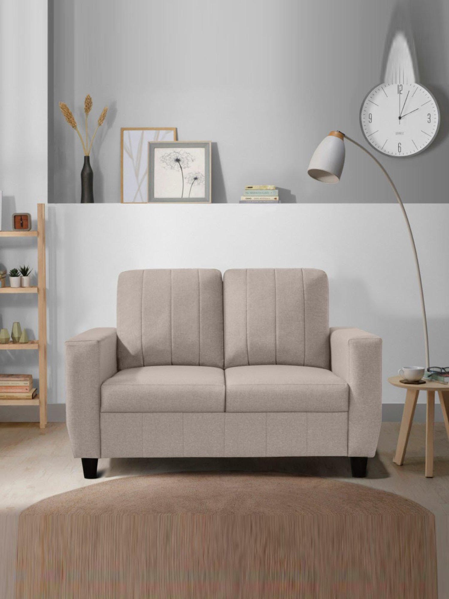 Sleepyhead Bae Pebble Brown Fabric 2 Seater Sofa