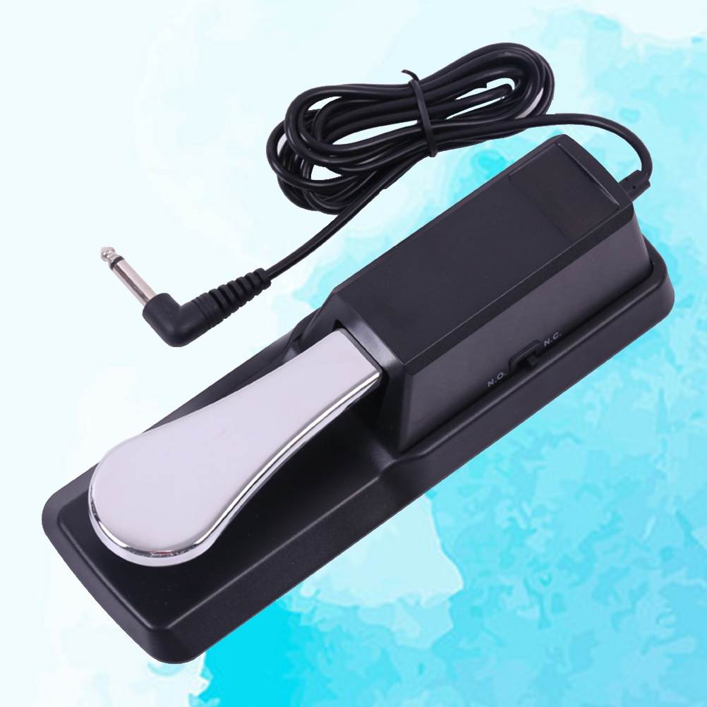Universal Piano Keyboards Sustain Foot Pedal with Piano Style Action for Electronic Keyboards Digital Piano Compatible with Yamaha Roland  Korg Behringer Moog (Black)