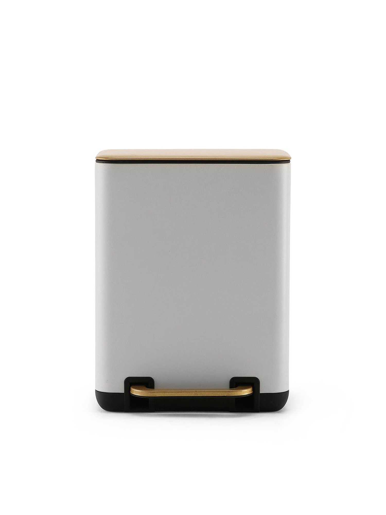 Pure Home and Living White Stainless Steel Bins