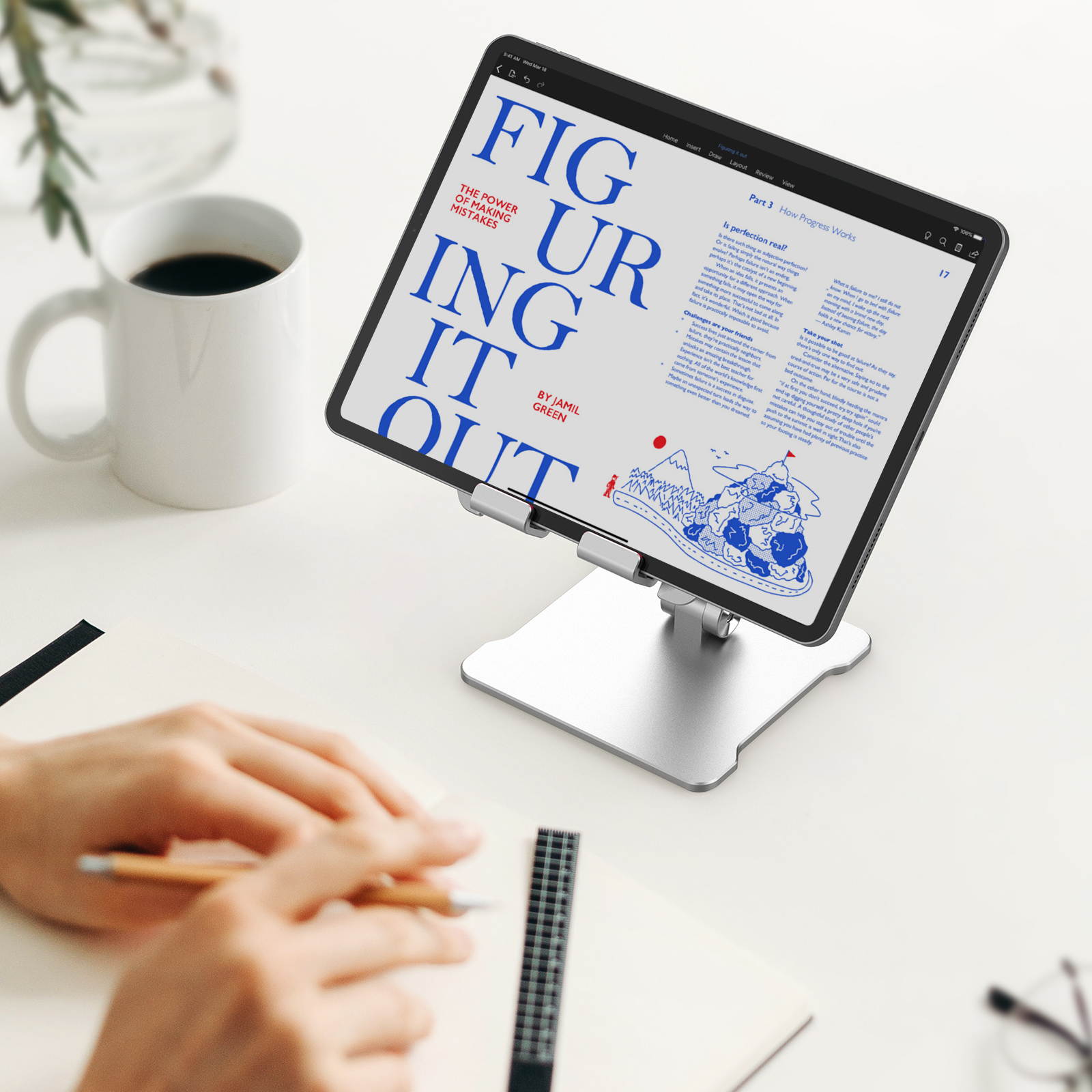 3D Double Shaft Tablet Stand,Universal Tablet/Phone