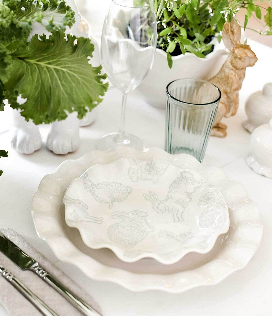 Coton Colors Speckled Rabbit Ruffle 8#double; Salad Plate
