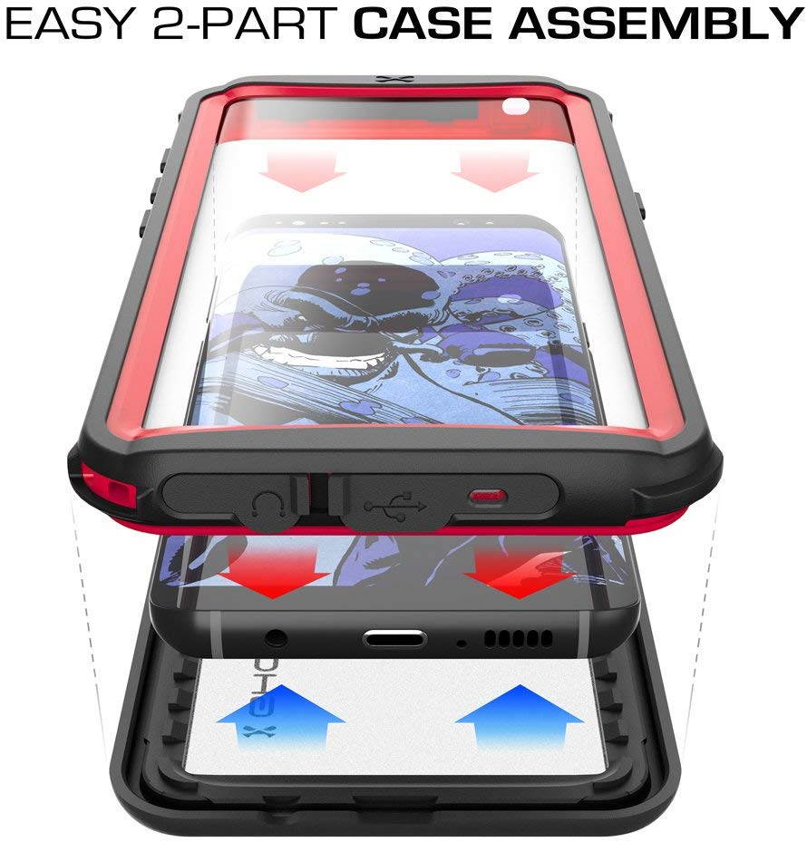 Ghostek Nautical Galaxy S8 Plus Waterproof Case with Screen Protector Extreme Rugged Heavy Duty Protection Full Body Sealed Shell Underwater Shockproof for 2017 Galaxy S8 Plus (6.2 Inch) - (Black)