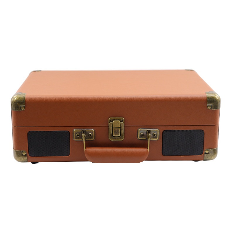 Turntable Record Player Speaker Portable Vinyl Player 3 Speed Dust Free Suitcase Autostop RCA Output AUX Input Headphone Jack BeltDriven Extra Stylus Free Audio Cable 9W Teal