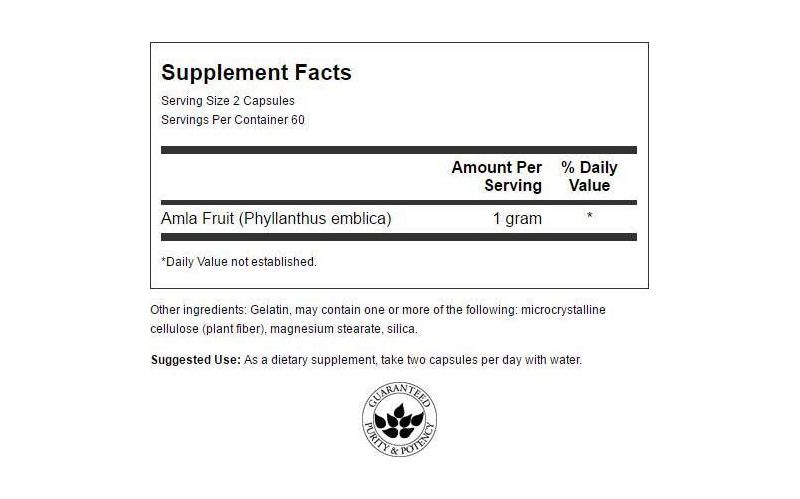 Swanson Full Spectrum Amla Fruit (Indian Gooseberry) 500 mg 120 Capsules