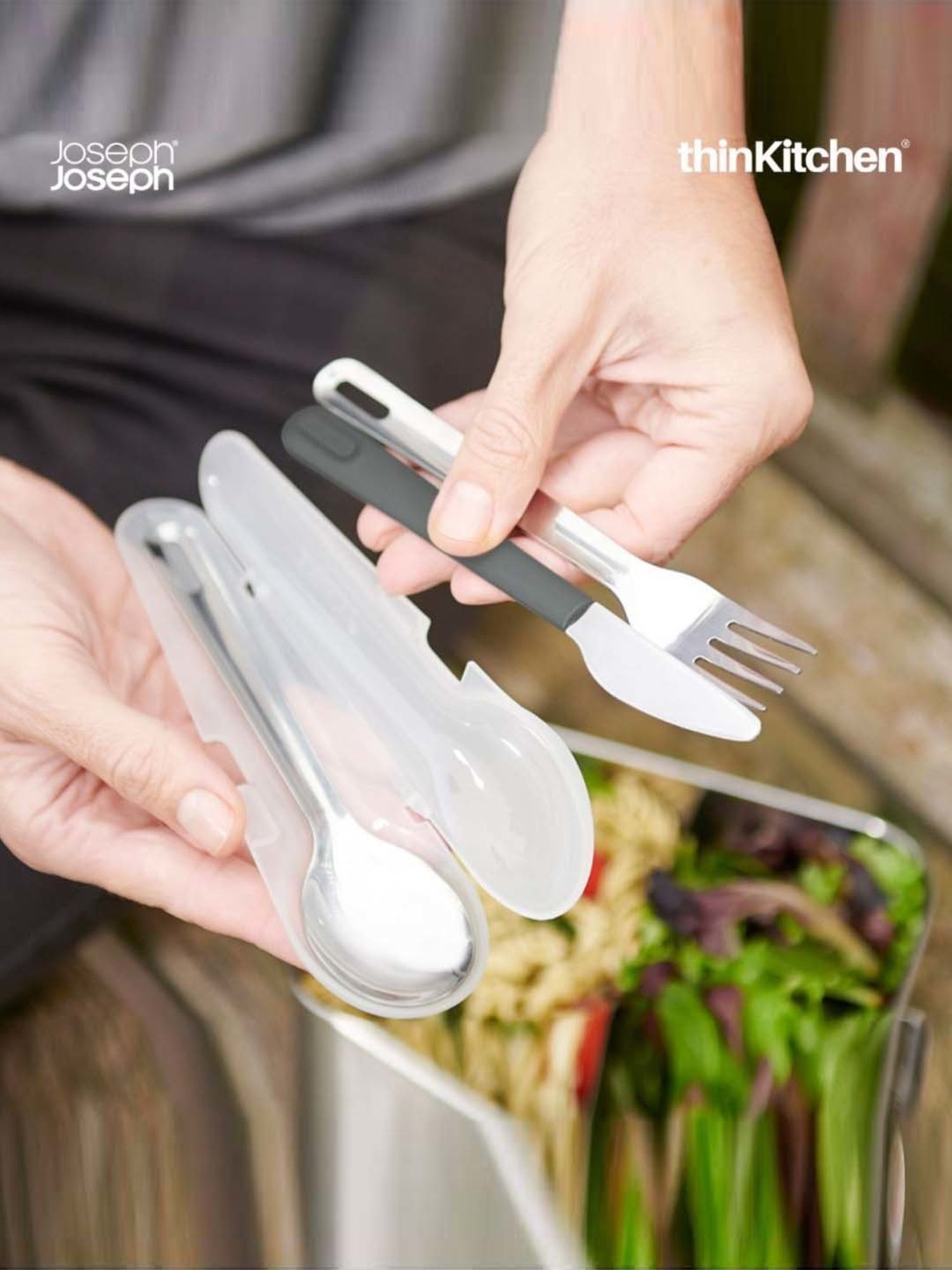 Joseph Joseph Silver Stainless Steel GoEat Cutlery - Set of 3