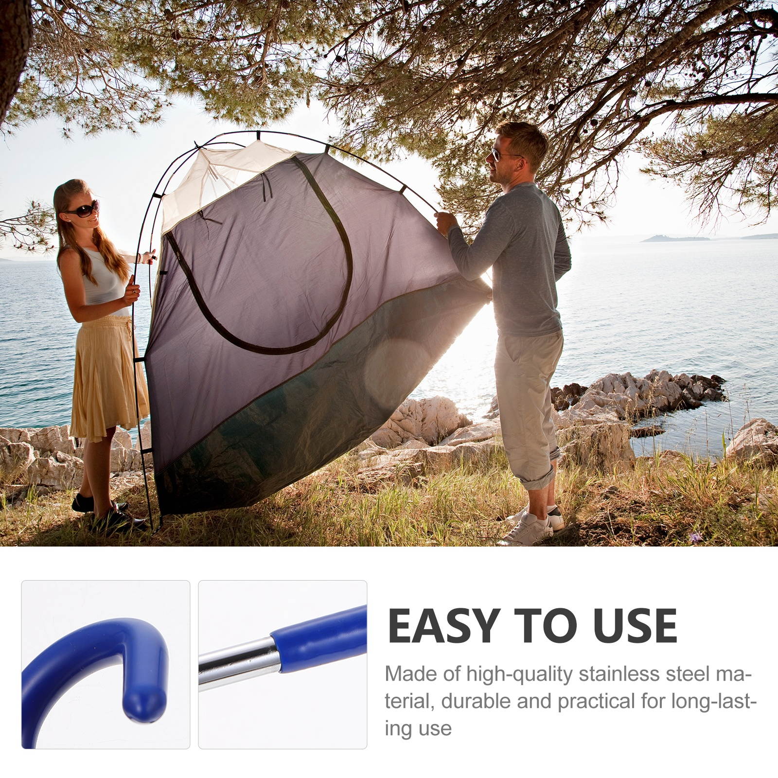 2pcs Light Hooks Durable Good Useful Fine Spiral Lamp Hanger Tent Lamp Hooks Camping Light Hooks