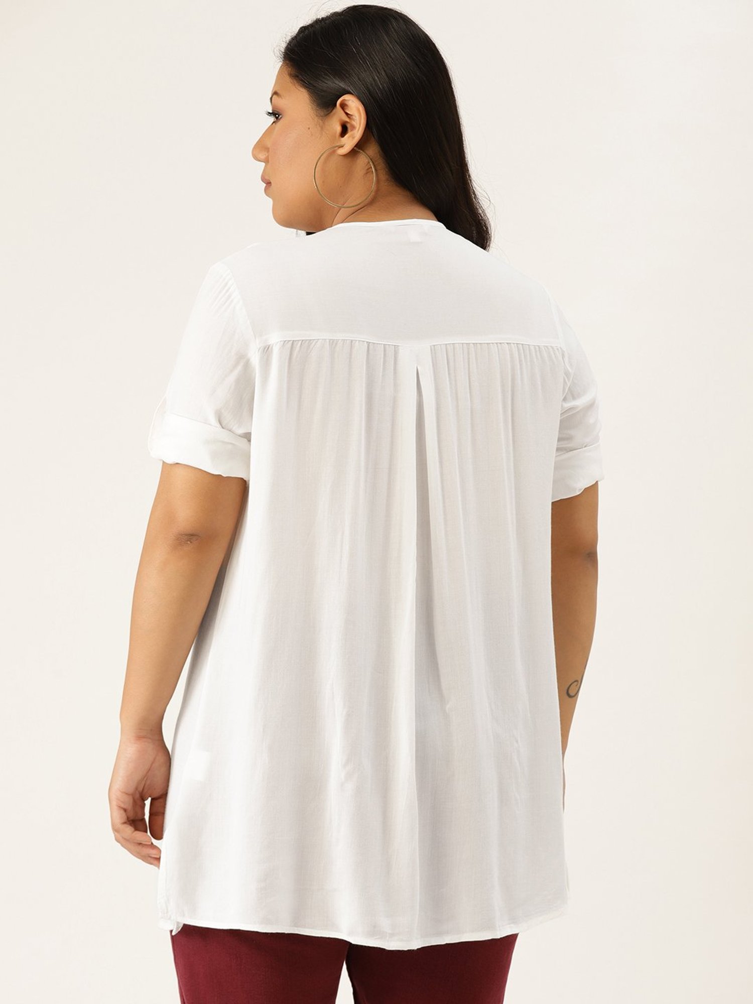 theRebelinme White Regular Fit Shirt