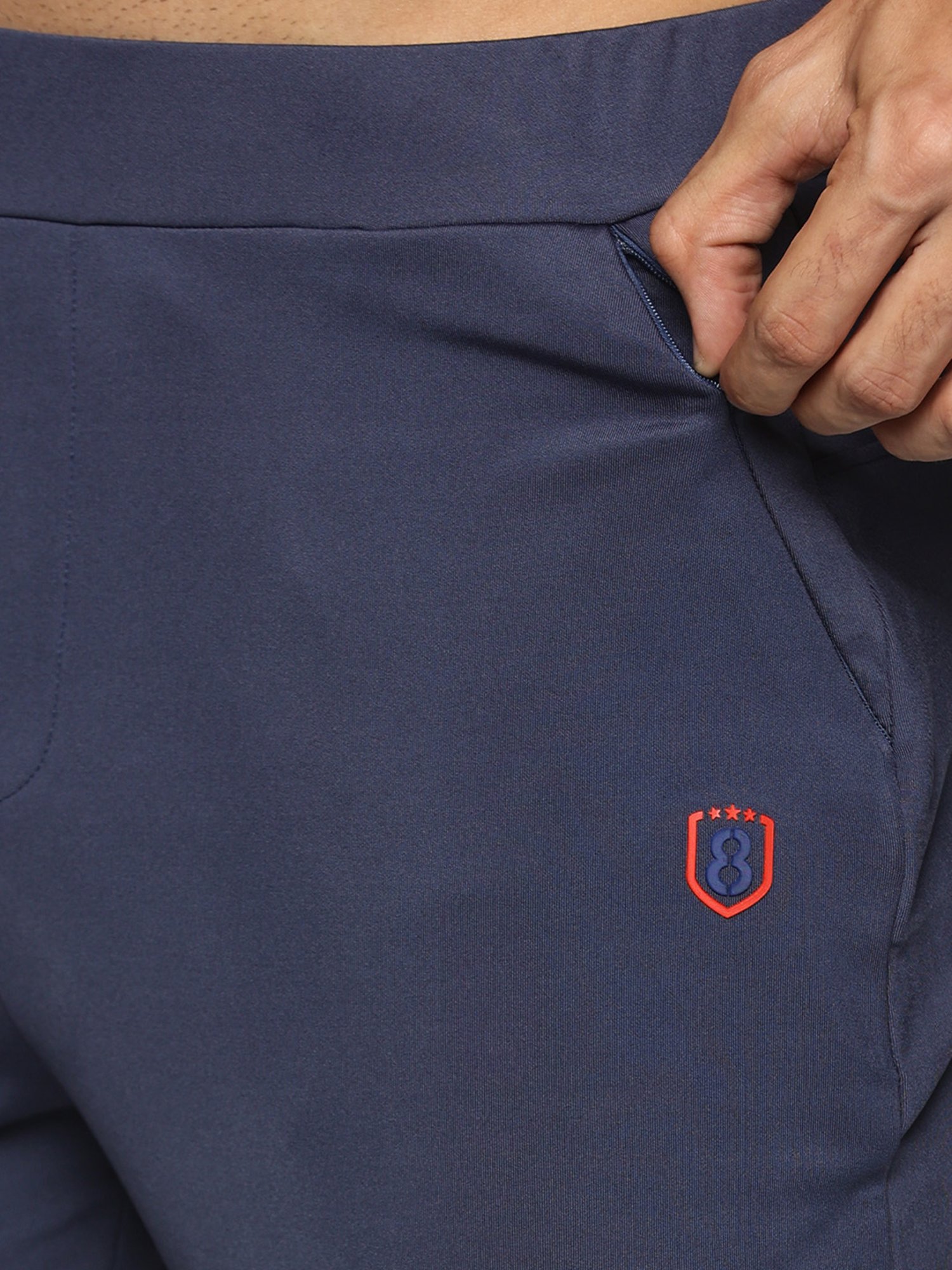 DOMIN8 Men Slim Fit With Coin Pocket Workleisure Pants(Navy)