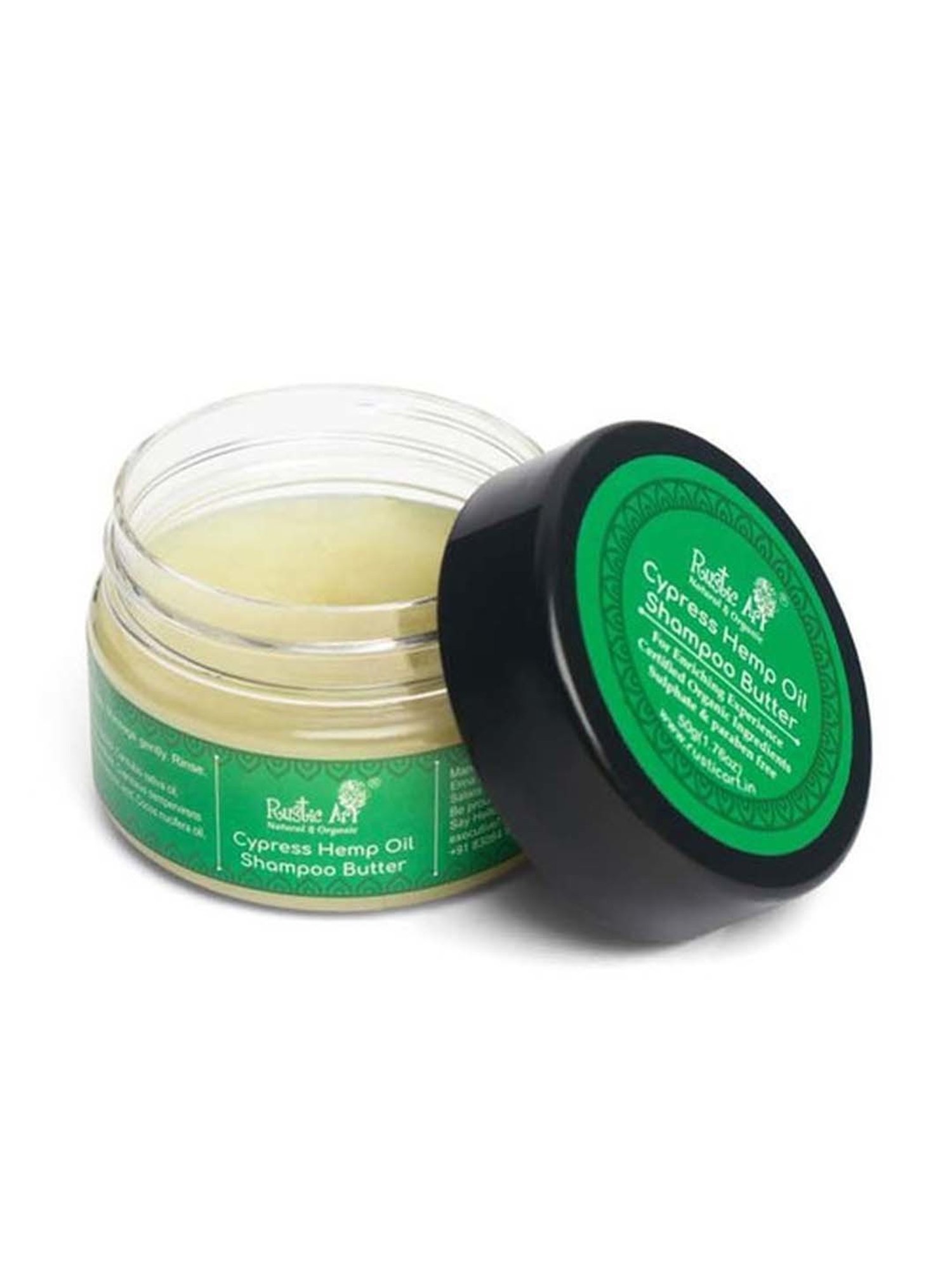 Rustic Art Cypress Hemp Oil Shampoo Butter - 50 gm