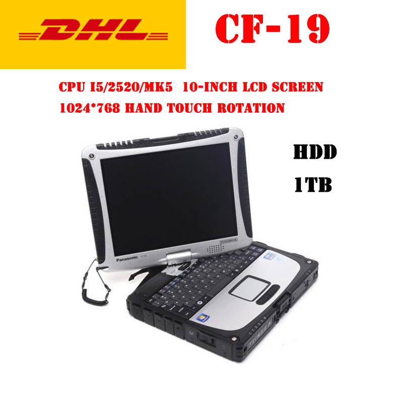 Panasonic laptop CF-19 fully rugged CPU i5/2520/MK5 memory 4G/DDR3 HDD 1TB 10 inch LED screen 1024*768 hand touch rotating Windows 7/XP