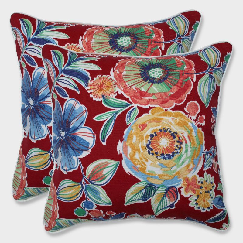 18.5" 2pk Colsen Berry Throw Pillows Red - Pillow Perfect