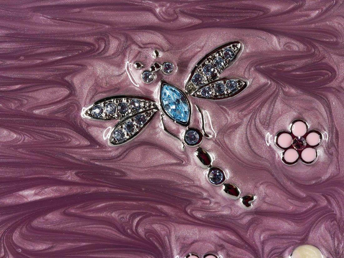 Visol Products Dragonfly Crystals and Lacquer Women's Business Card Holder