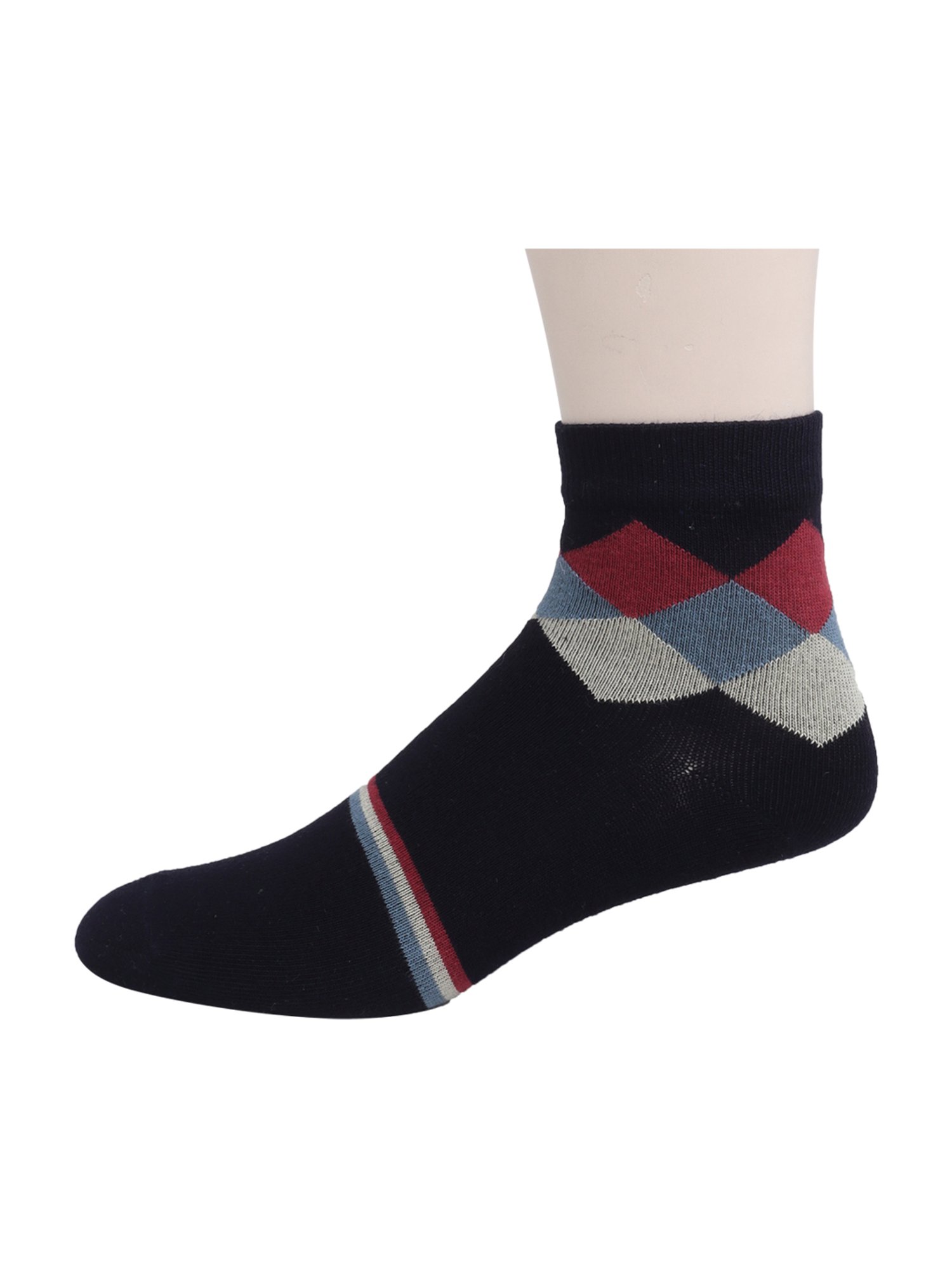 Sokker Multicolor Cotton Checks Socks - Set of 5