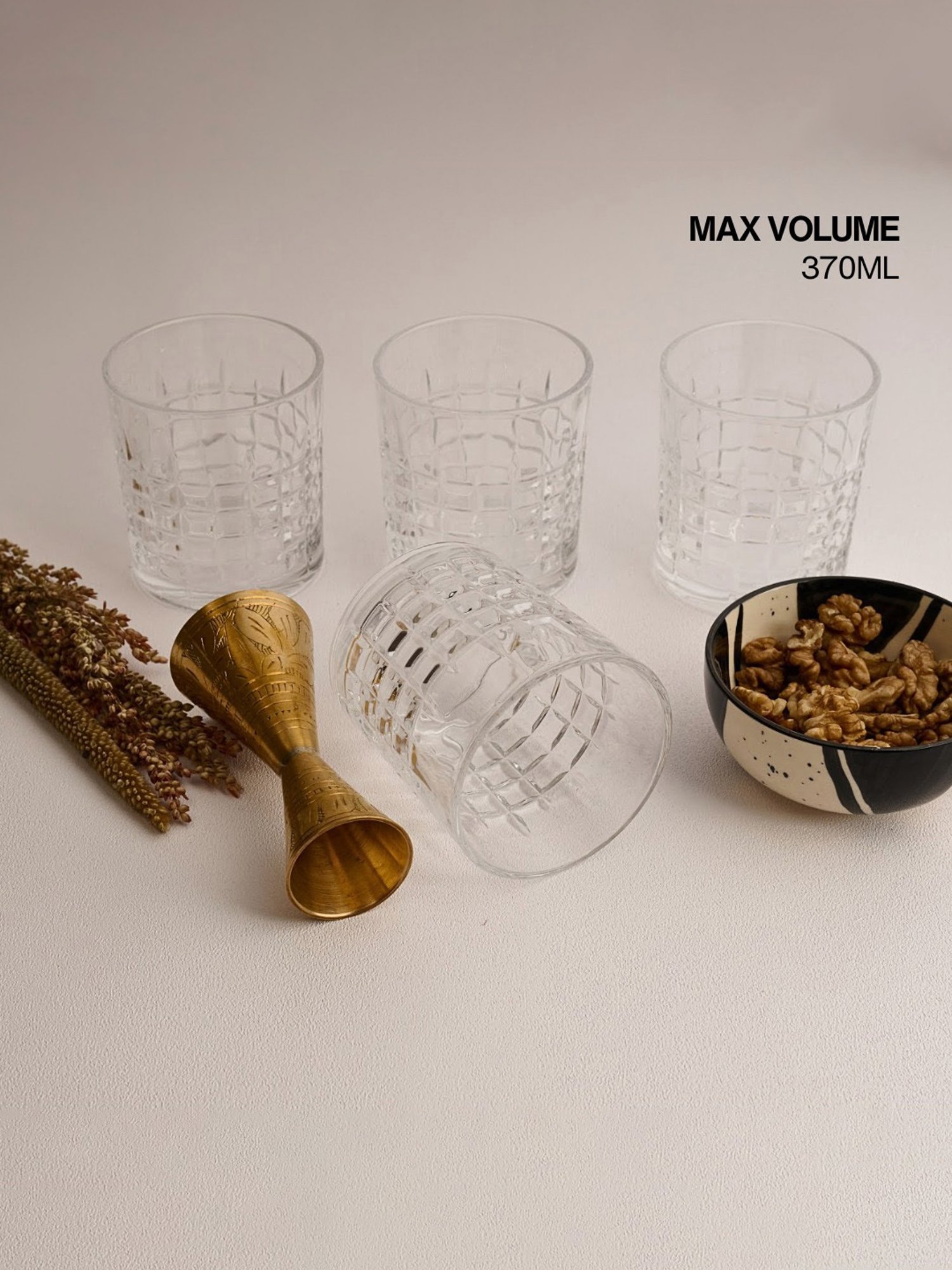 BlackCarrot Whiskey Glass Set of 6